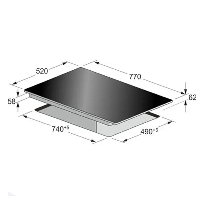 Thumbnail: Table de cuisson induction 80 cm La Perle (Noir) KCT 777 FI LA PERLE