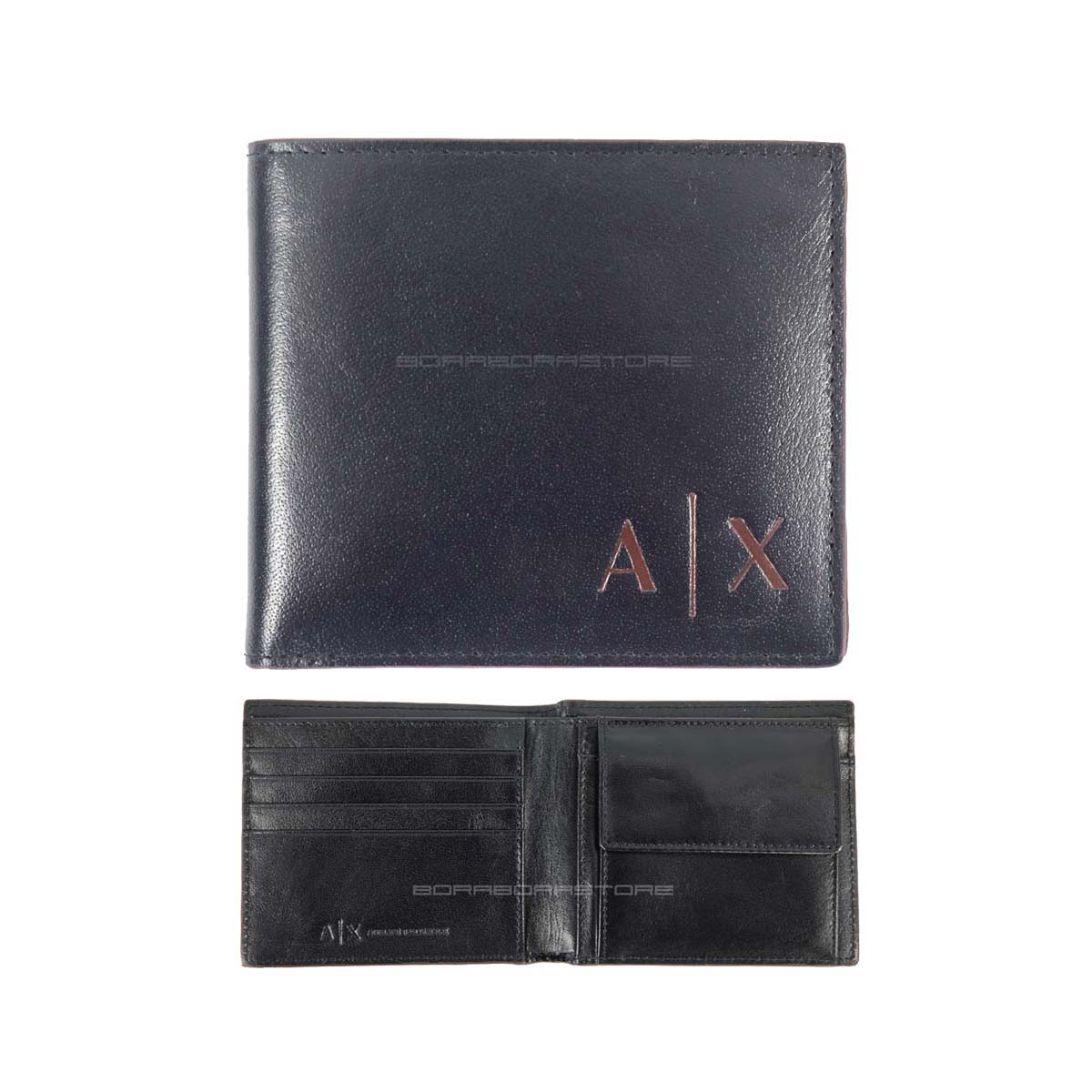 Armani Exchange men's wallet mod. 958098 blue with coin purse