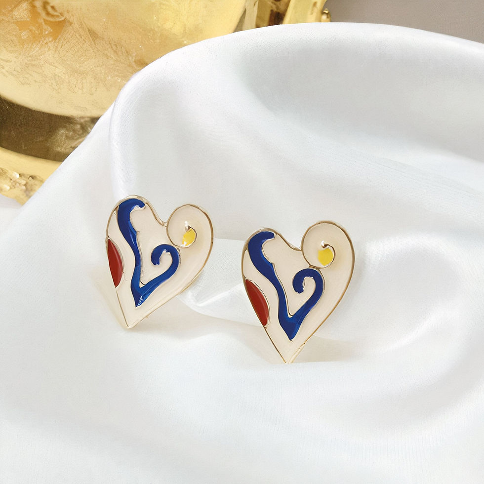 Thumbnail: CB Heart Stud Earrings