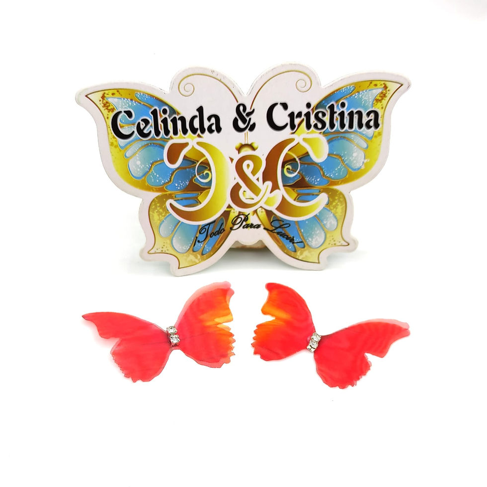 Miniatura: Mariposa doble c/ piedra 2PC
