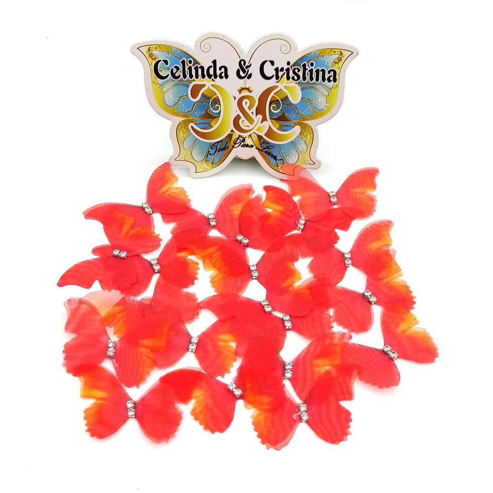 Miniatura: Mariposa doble c/ piedra 20PC