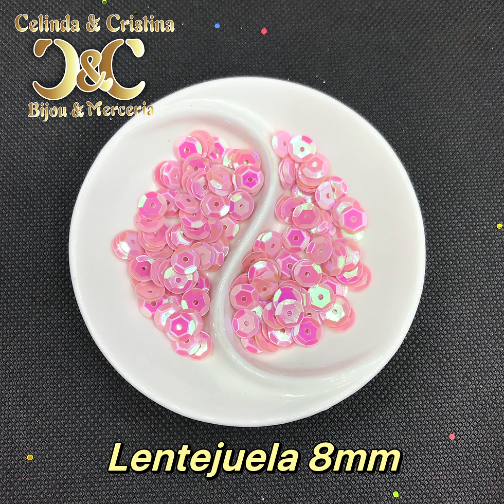 Miniatura: Lentejuela alto brillo 8mm