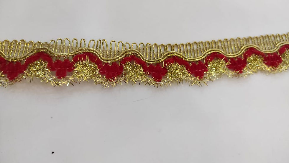 Cinta Decorativa Rojo Dorado 2.5cm 13m