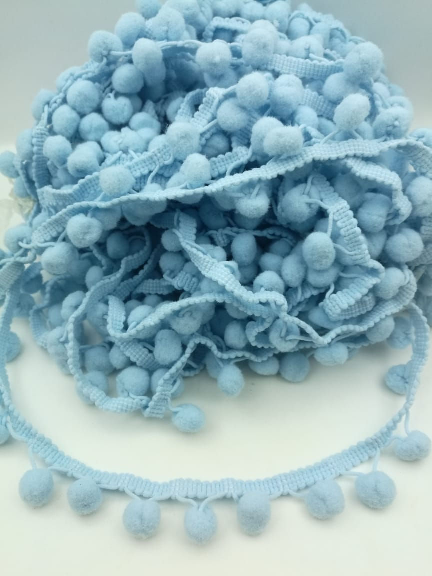 Miniatura: Cinta Pompom 1cm . Rollo de 18metros