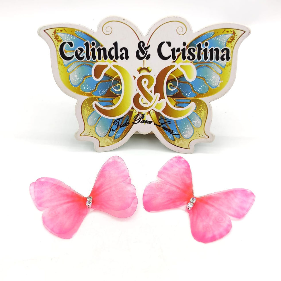 Miniatura: Mariposa doble c/ piedra 2PC