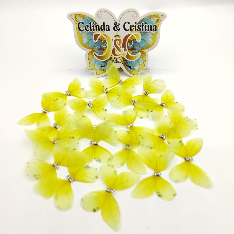 Miniatura: Mariposa doble c/ piedra 20PC