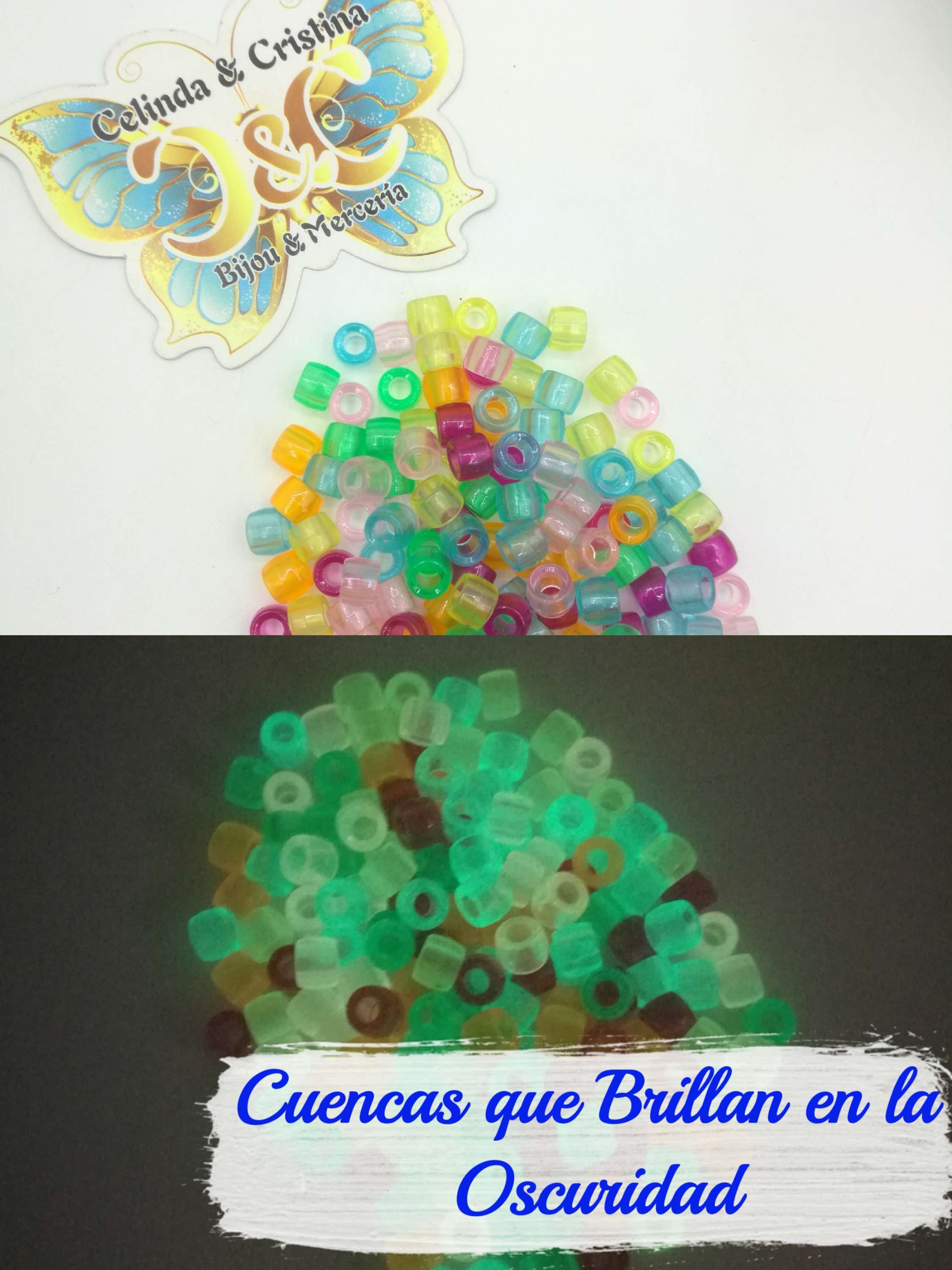 Bolita 6*8mm 500gr multicolor neon