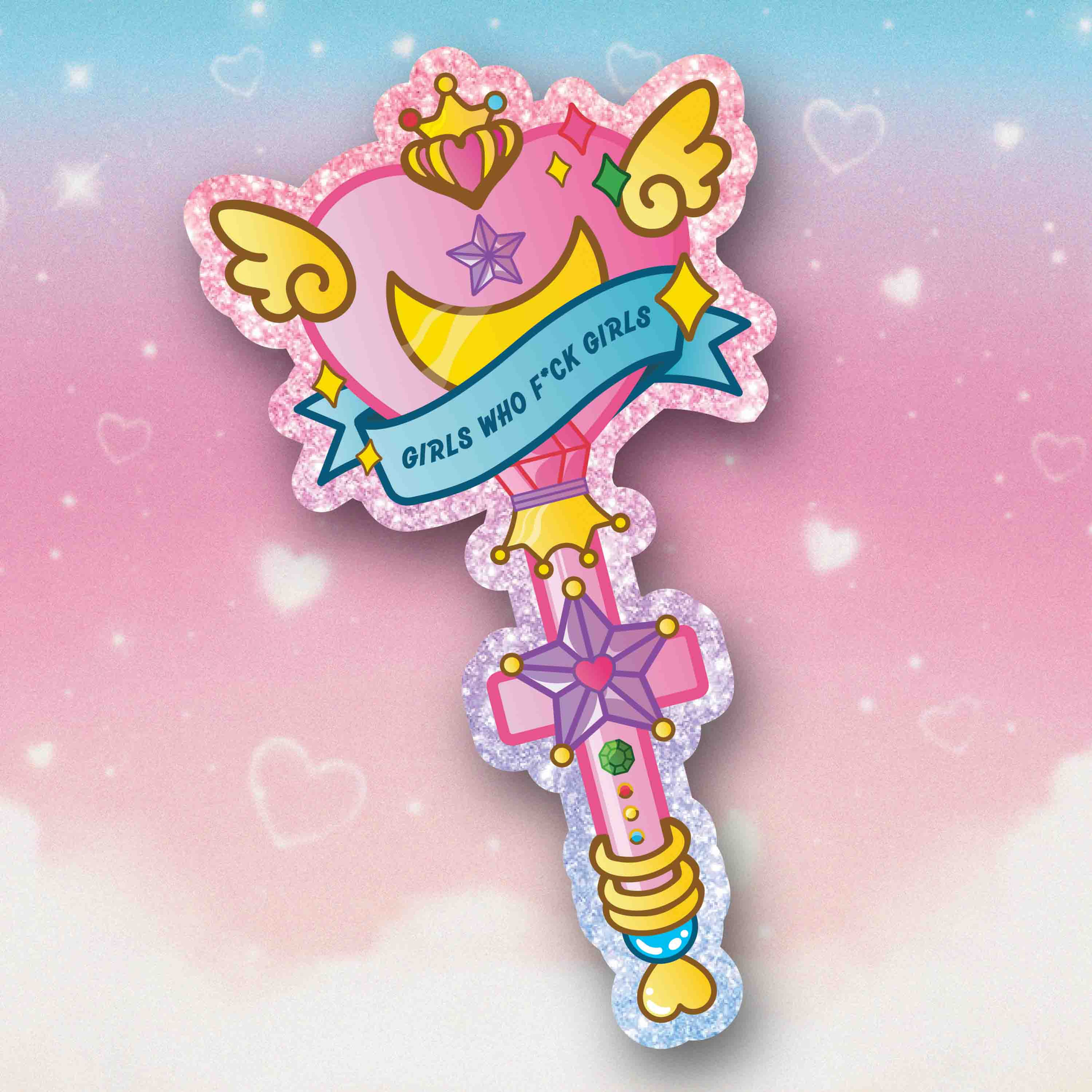 GIRLS WHO FCK GIRLS HOLOGRAHIC STICKER