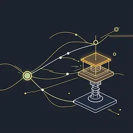 Abstract visual showing a high-speed blockchain network with flowing data connections.