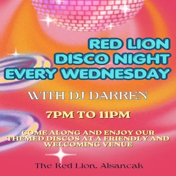Poster advertising Wednesday disco nights