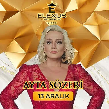 Turkish singer Ayta Sözeri performing live on stage in North Cyprus