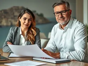 A professional real estate agent and serious investor in a focused negotiation across a desk