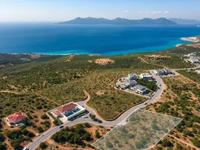 Coastal plot of land in North Cyprus with marked boundaries and development appraisal potential