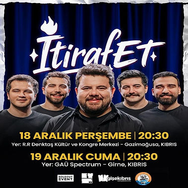 Comedian Eser Yenenler entertaining the audience during his Itirafet show in North Cyprus