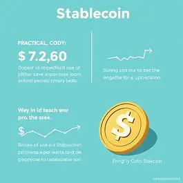 Stablecoin imagery highlighting price stability and practical usage.