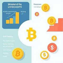 Informational imagery featuring cryptocurrency symbols and queries.
