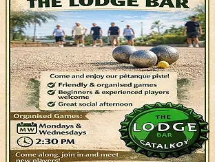 petanque piste with boule in the foreground