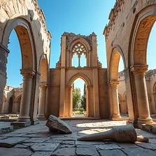 Gothic church of Notre Dame de Tyre in Nicosia