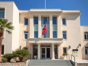 Northern Cyprus central prison complex exterior view showing secure perimeter and prison buildings