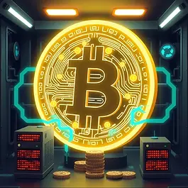 Cryptocurrency mining equipment and energy-use concepts.