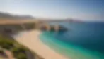 Wide angle view of the stunning Golden Beach in Karpaz Peninsula
