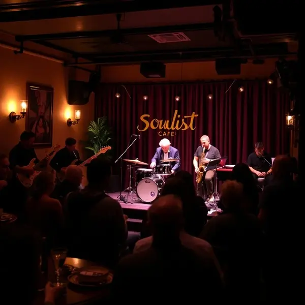 Live band playing blues and jazz at Soulist Bar in Kyrenia