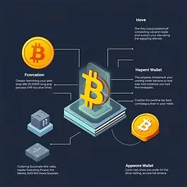 Digital and hardware wallet concepts associated with cryptocurrency storage.