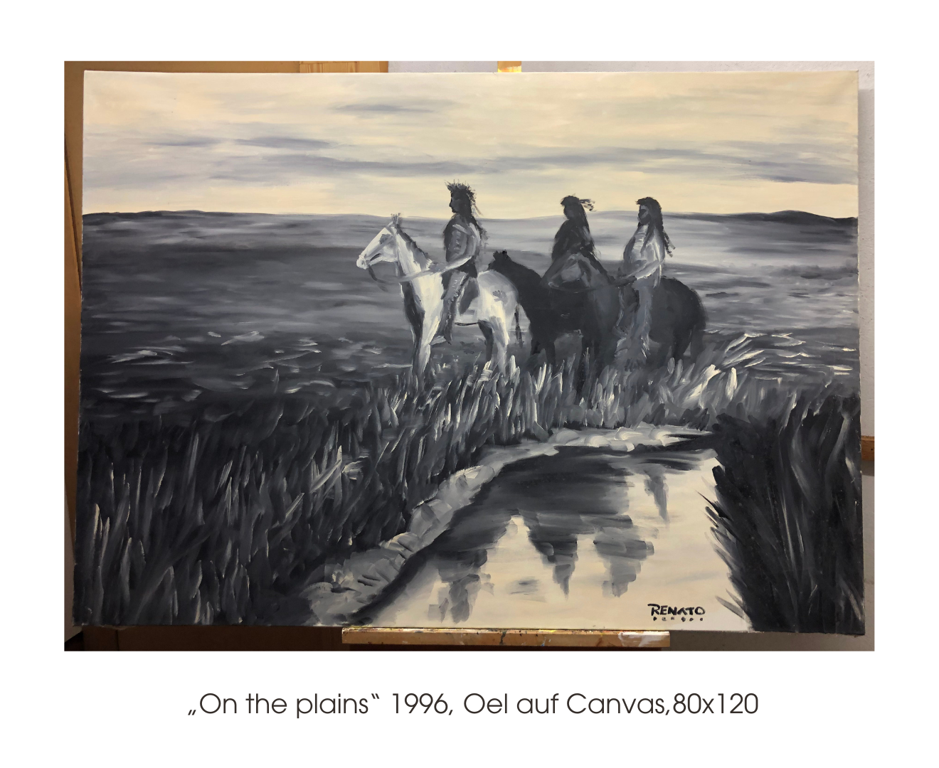 On the Plains - Oil on Canvas