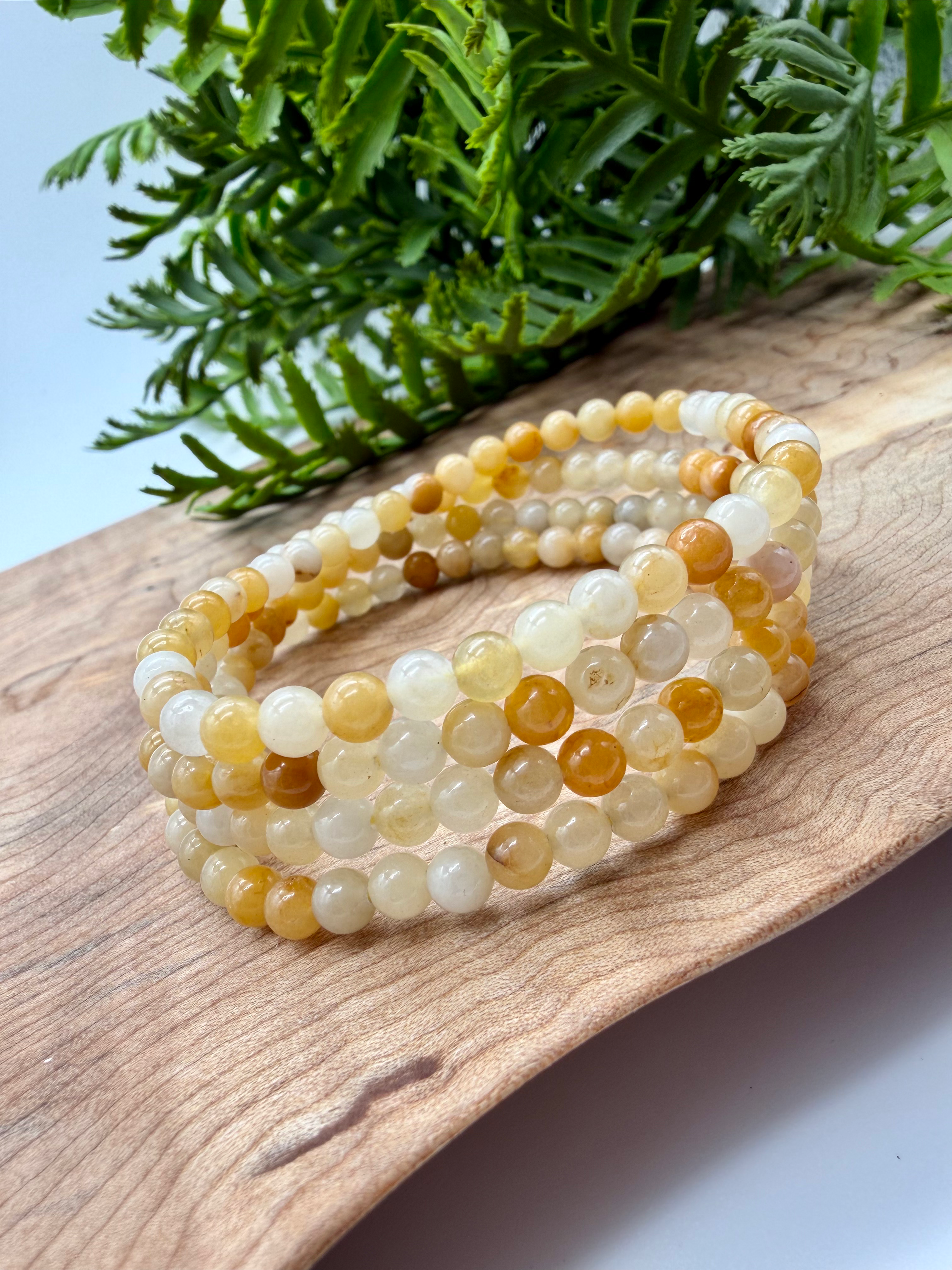 Bracelet - Yellow Jade 4mm
