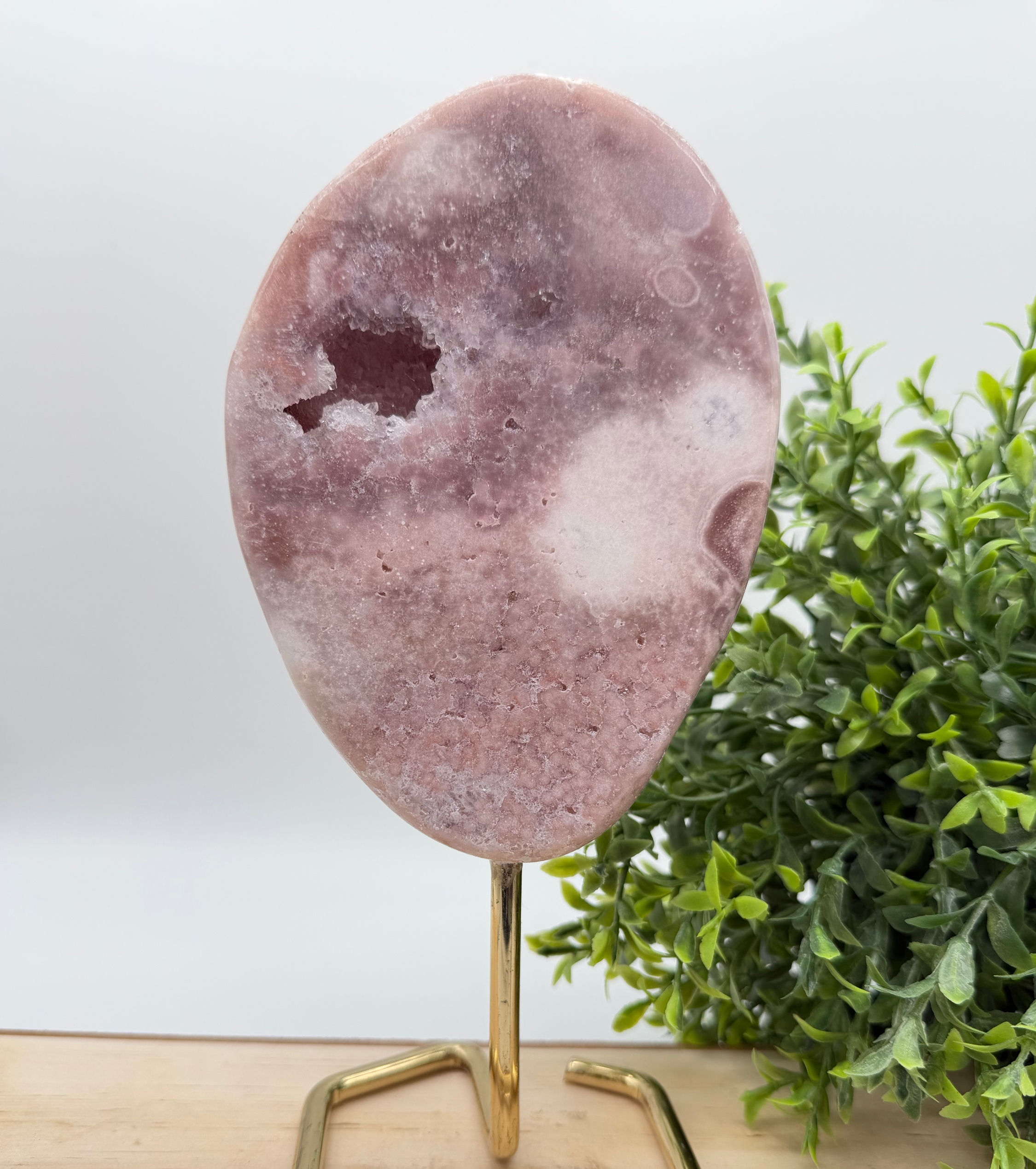 Pink Amethyst on Stand
