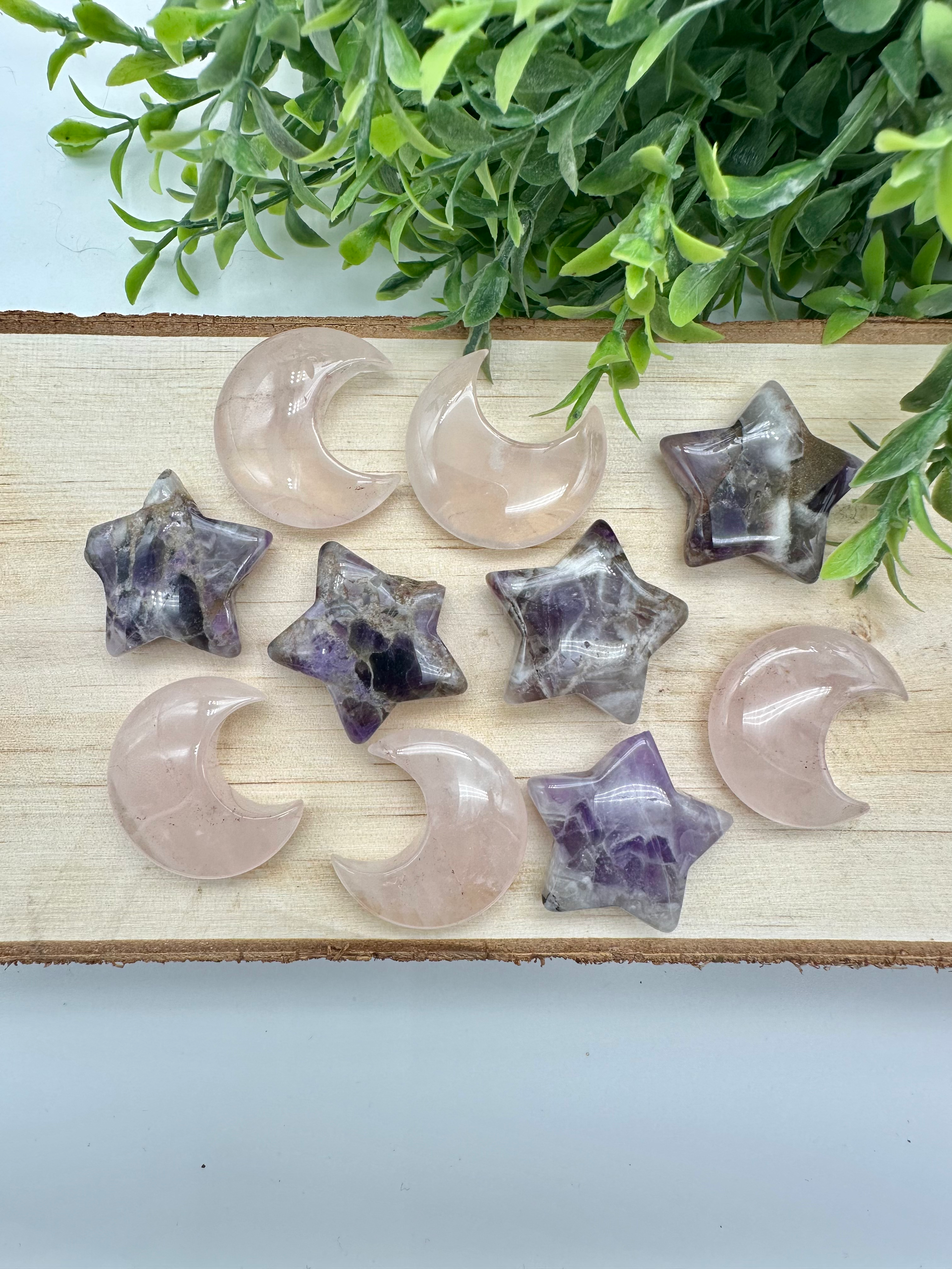 Moon and Star Cravings - Rose Quartz and Amethyst