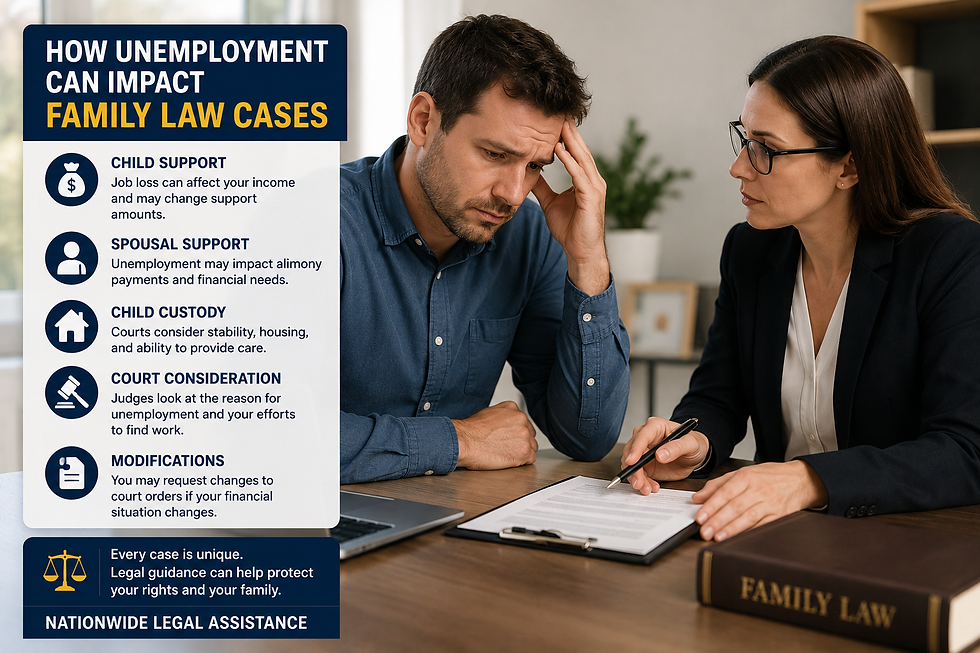 How Unemployment Can Impact Family Law Cases
