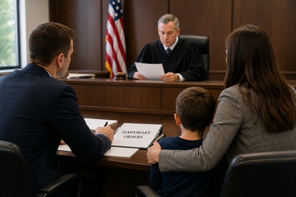 How Temporary Orders Work in Family Law Cases