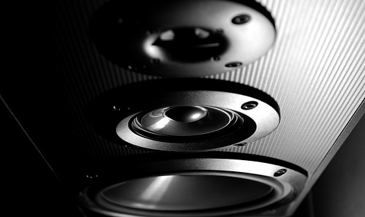 Black and White image of speakers