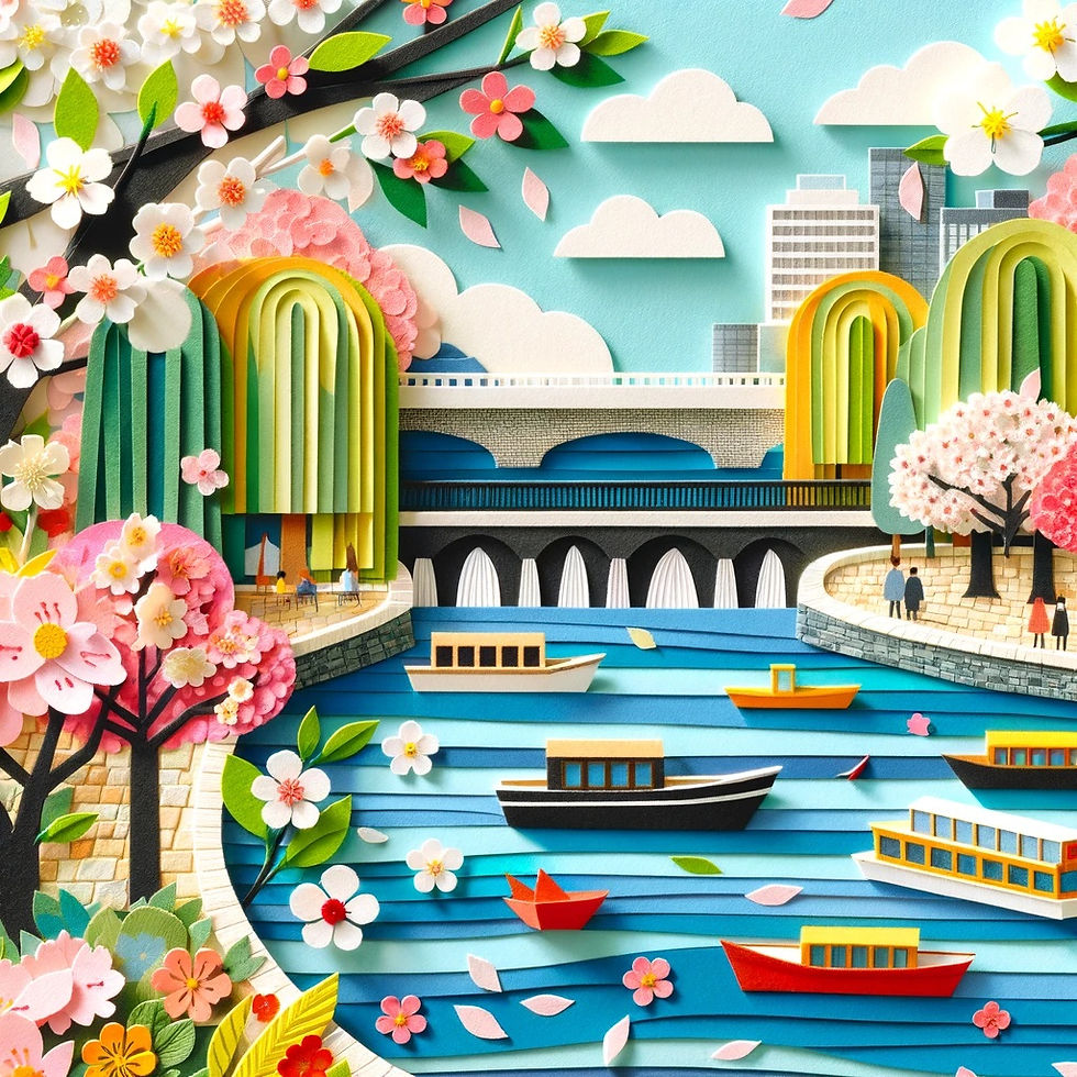 滝廉太郎作曲、武島羽衣作詞の「花」をイメージした画像