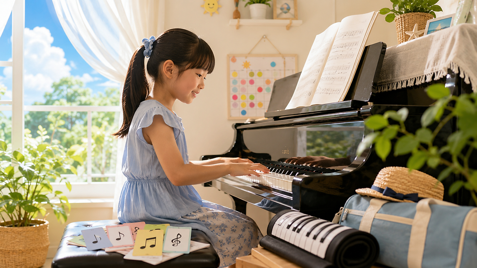 夏休みのピアノ練習