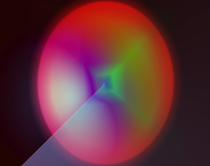 Gradient that looks similar to a lit up hallway with rainbow light emitting from it