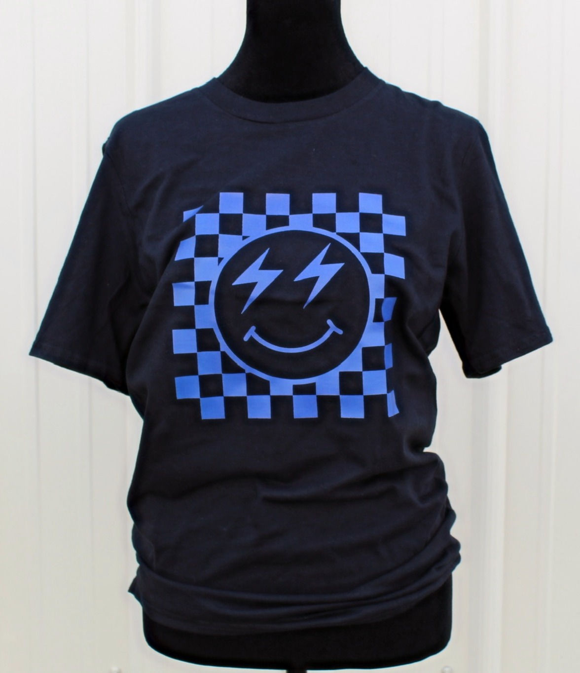 Checkered Smiley Tee