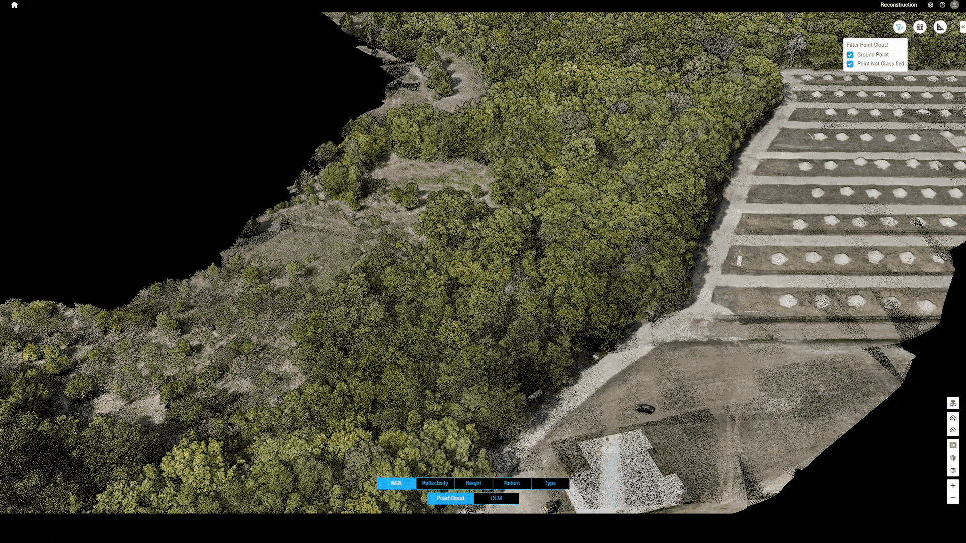 LiDAR vegetacao densa