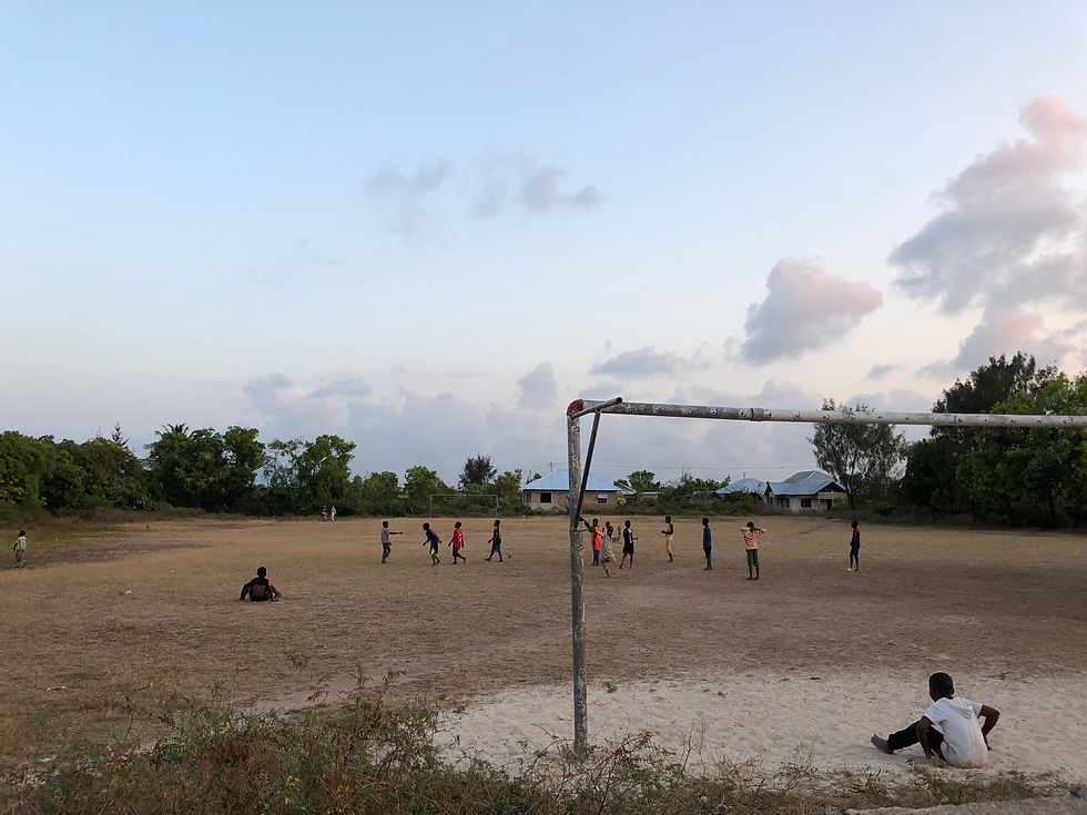 Football match in Paje