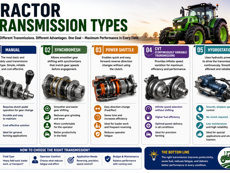 Tractor Transmission Types: Choosing the Right System for Maximum Performance