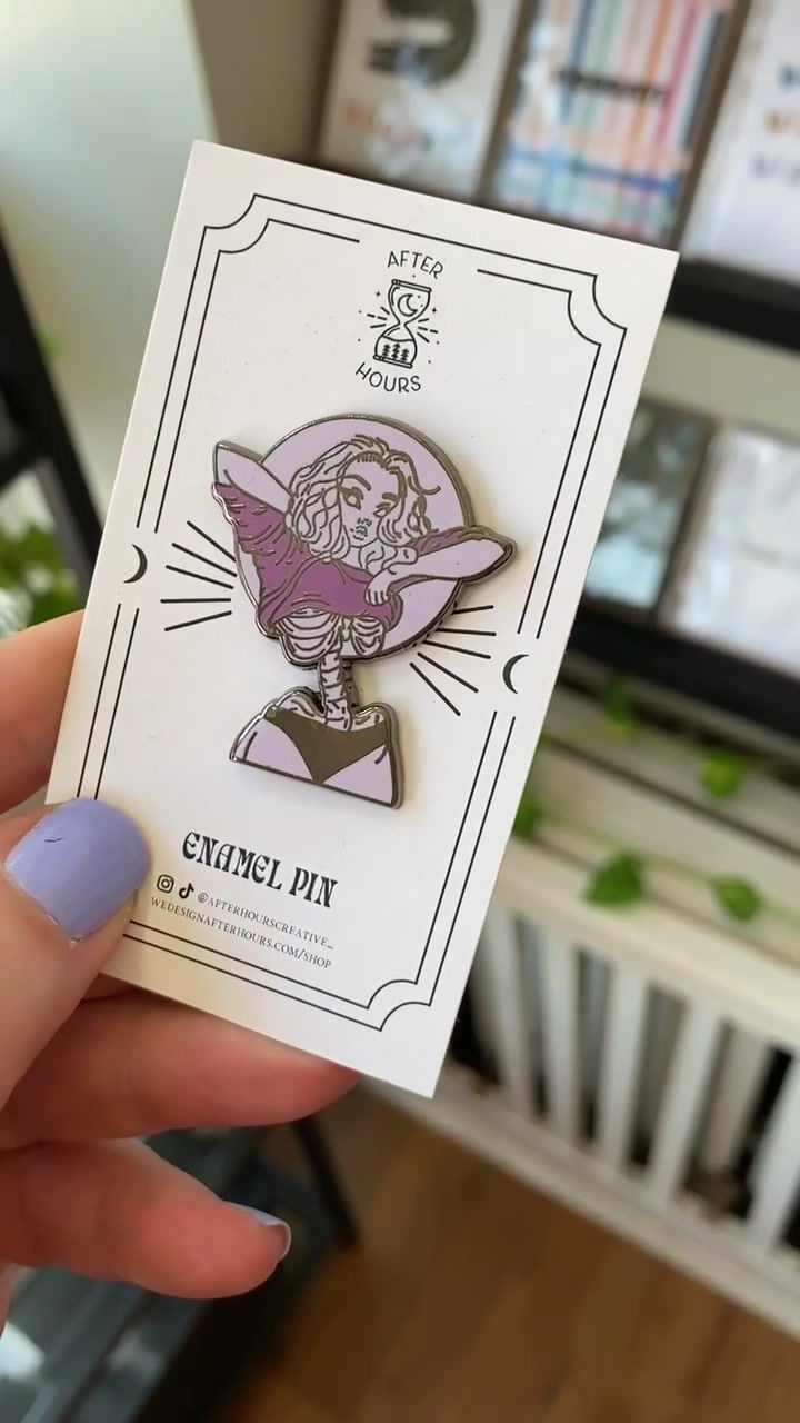 Thumbnail: Skeleton Girl - Hard Enamel Pin