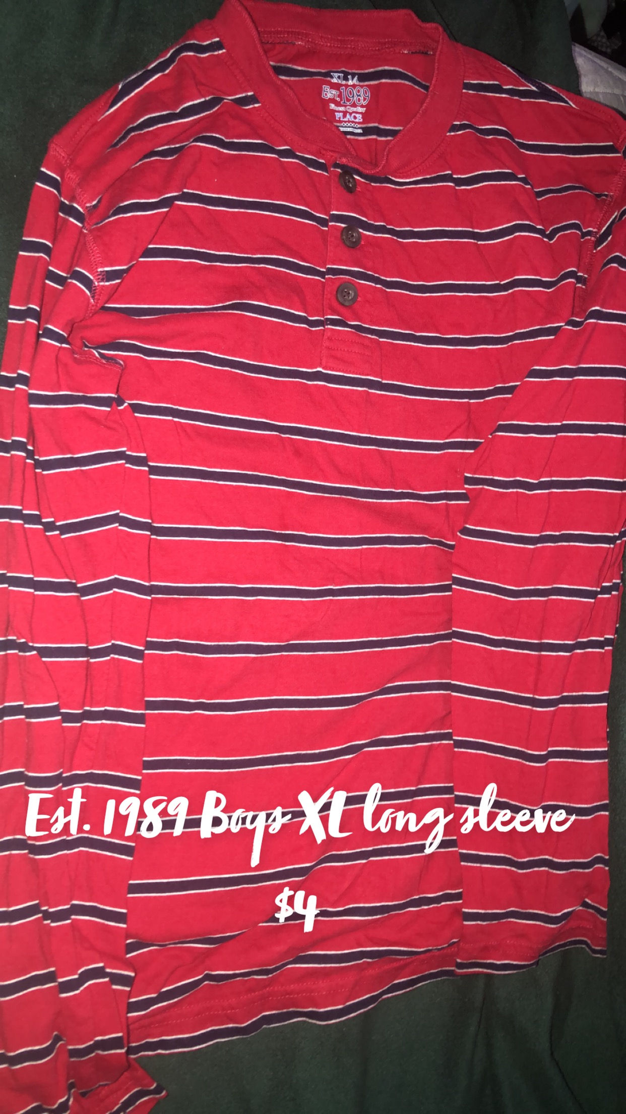 Est. 1989 boys XL long sleeve 