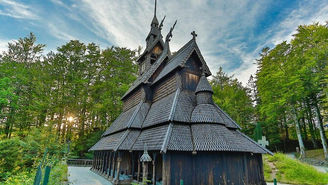 Rebuilt Fantoft Church