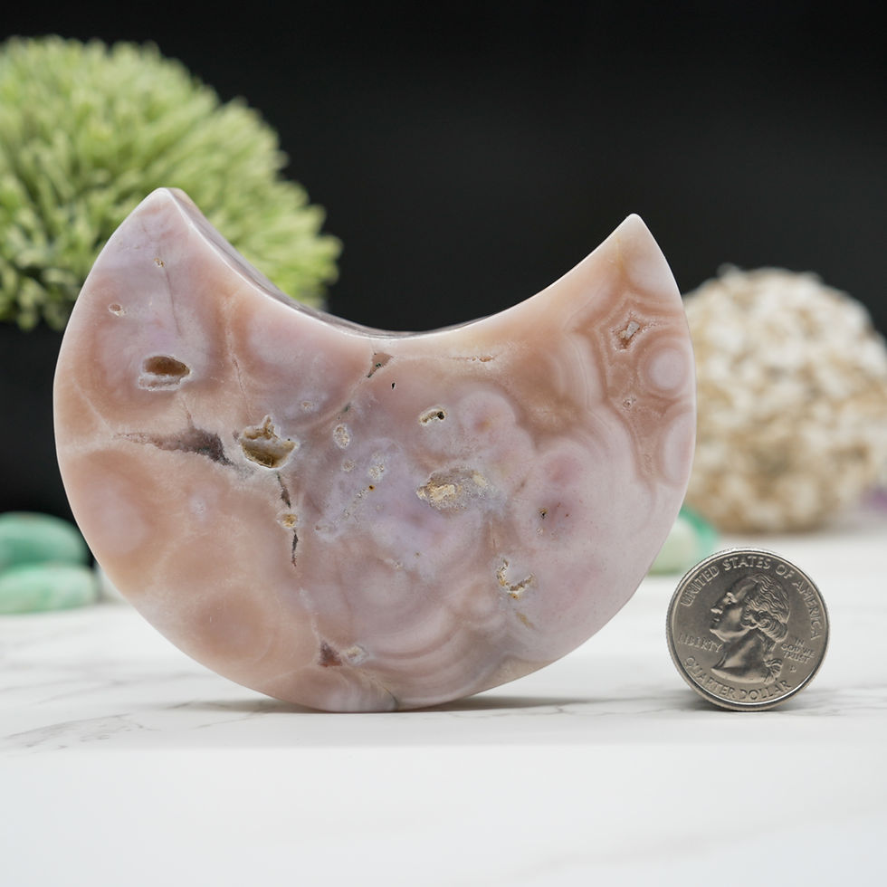 Miniatura: Pink Amethyst Moon Crystal Carving Spiritual Healing Decor Gift Pink Moon Rocks