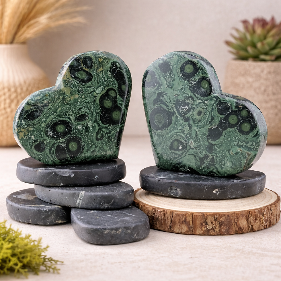 Thumbnail: Kambaba Jasper Heart Crystal Spiritual Gift Healing Decor Stone Nature Display
