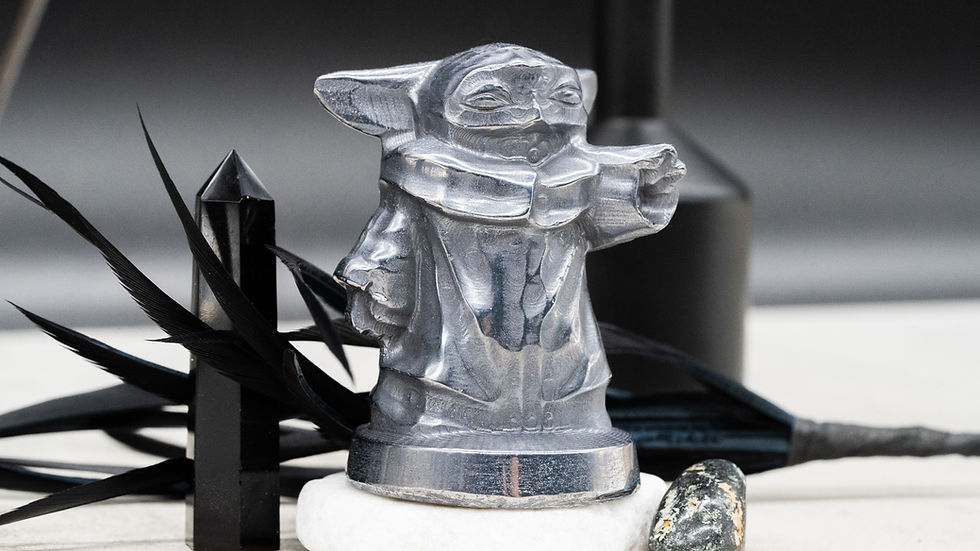 Miniatura: Terahertz Baby Yoda Crystal Figurine Star Wars Fanart Character The Child Decor