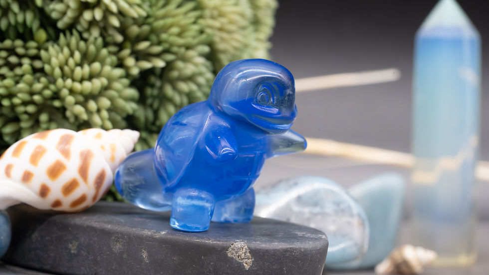 Miniatura: Blue Opalite Crystal Squirtle Carving