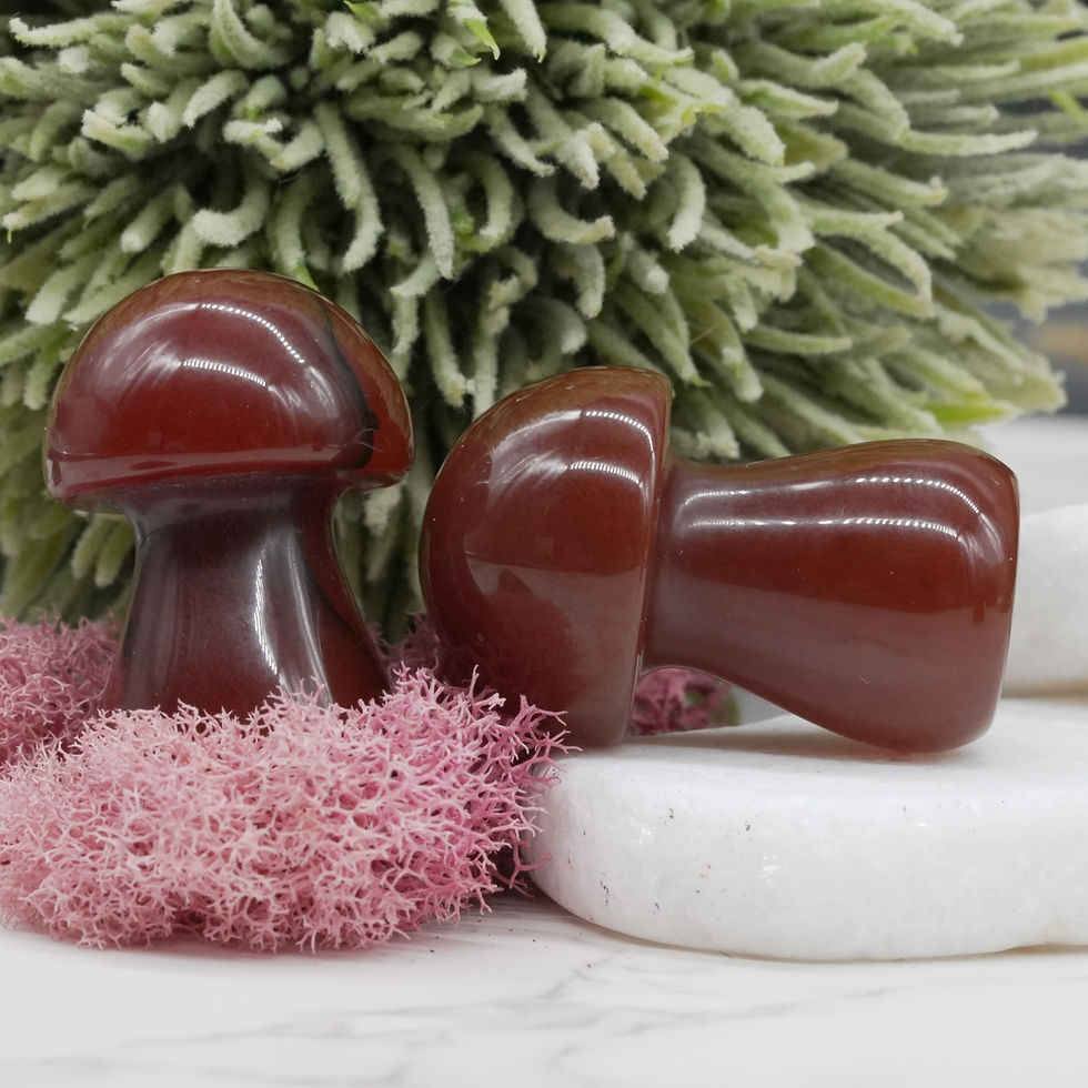 Miniatura: Carnelian Mushroom Crystal Spiritual Energy Stone Nature Inspired Boho Art Decor