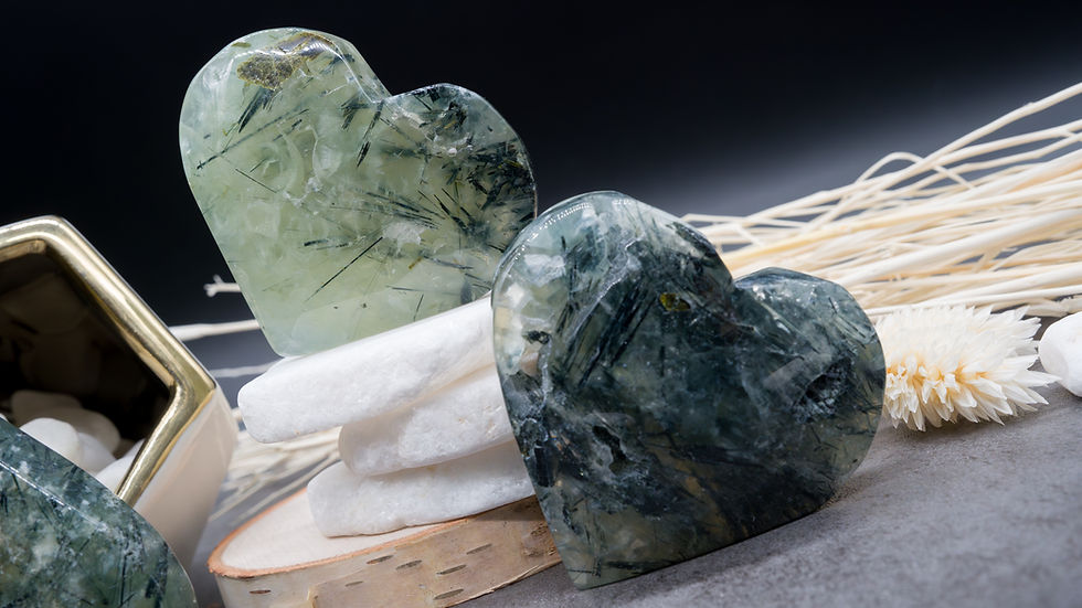 Thumbnail: Prehnite Heart Crystal Stone Spiritual Gift Decor Energy Protection Nature Altar